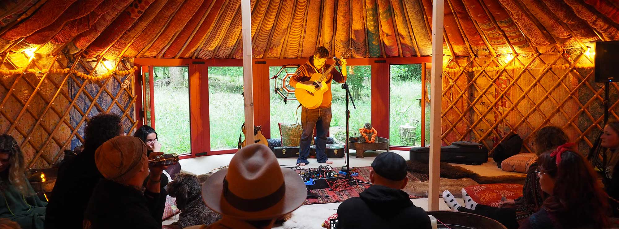 Barefoot and Bower Lakeside Yurts, glamping in May Hill, Forest of Dean, Gloucestershire, Mayhill camping and retreat