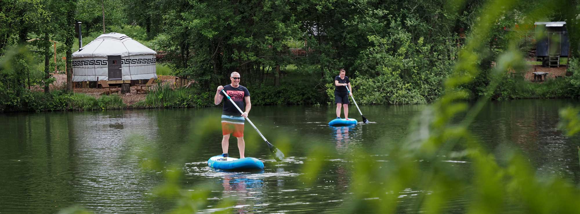 Barefoot and Bower Lakeside Yurts, glamping in May Hill, Forest of Dean, Gloucestershire, Mayhill camping and retreat